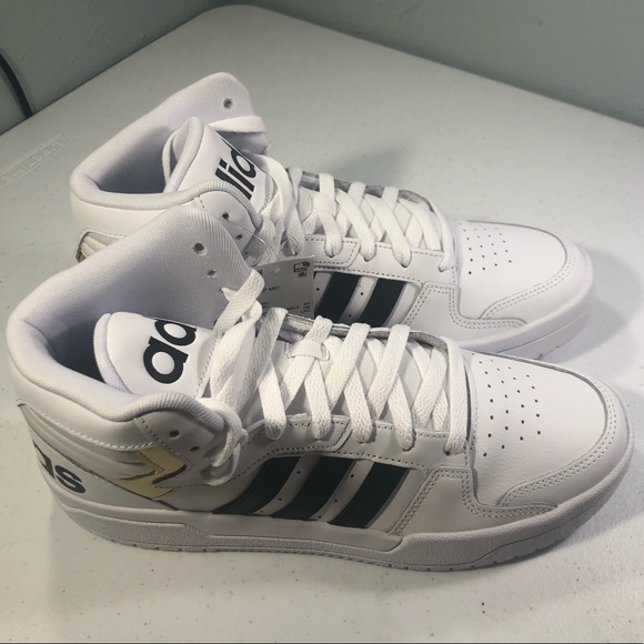 Adidas Entrapment Mid Sneakers Men’s Size 10 White Core Black - Picture 2 of 9